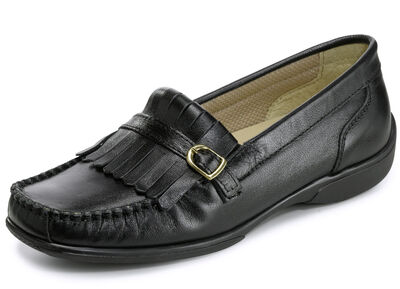 ELENA EDEN, klassische Damen-Slipper, Weite H, mit herausnehmbarem Fußbett 
