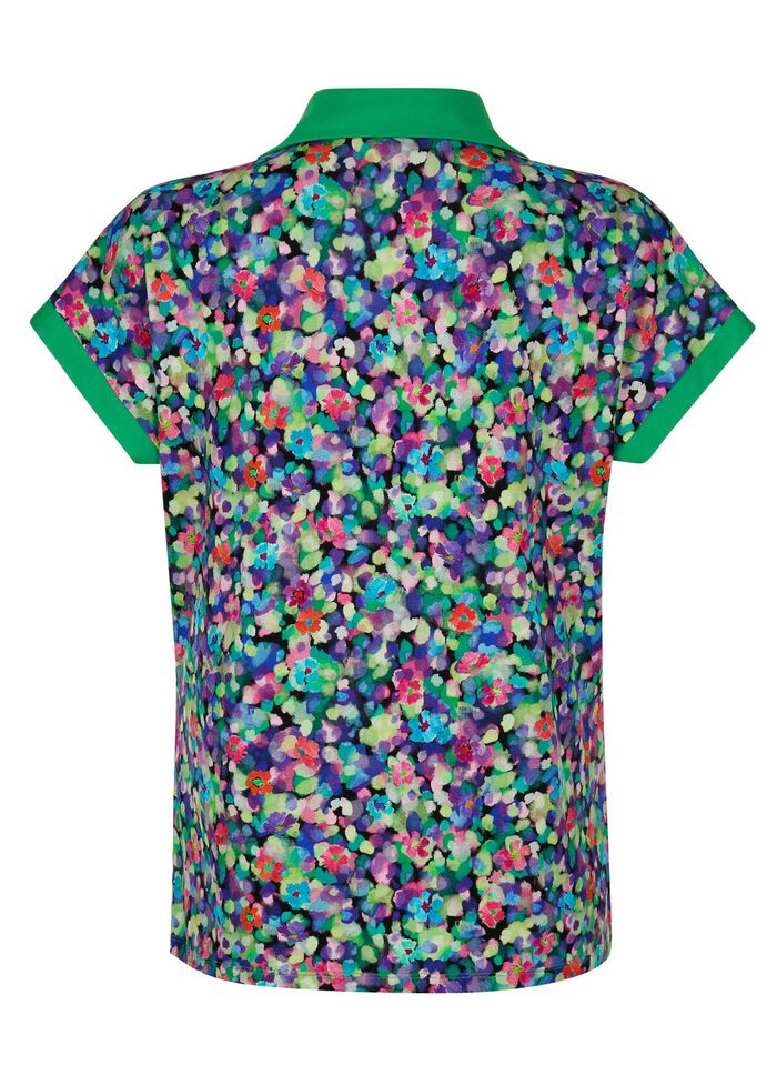 Poloshirt mit &uuml;berschnittenem &Auml;rmel 