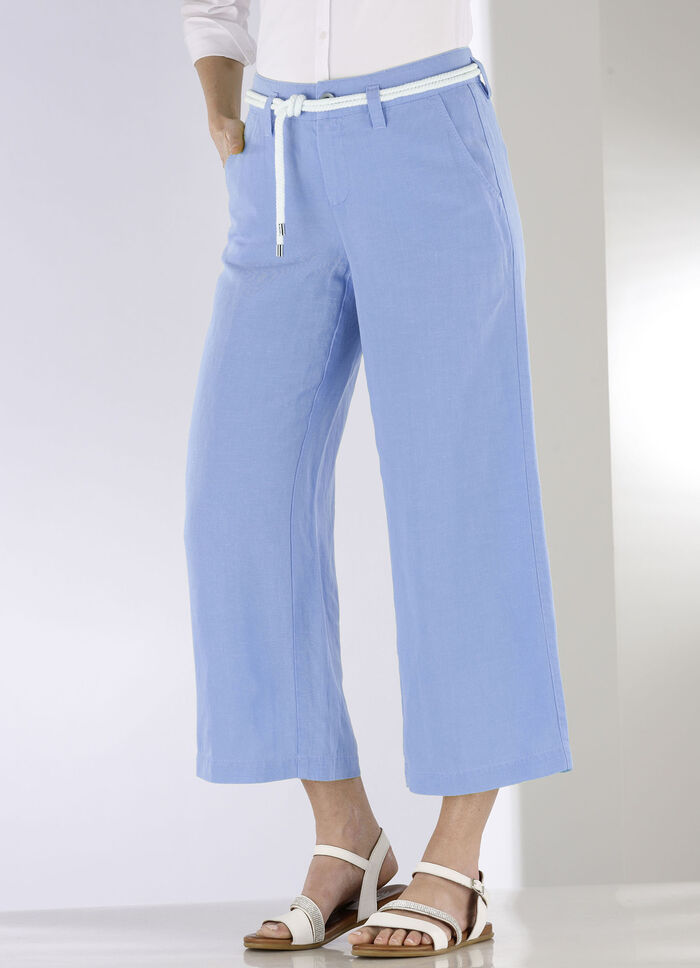 Culotte mit angesagtem Kordelgürtel AZURBLAU