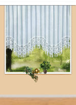 Blumenfenster-Store mit Plauener Spitze 