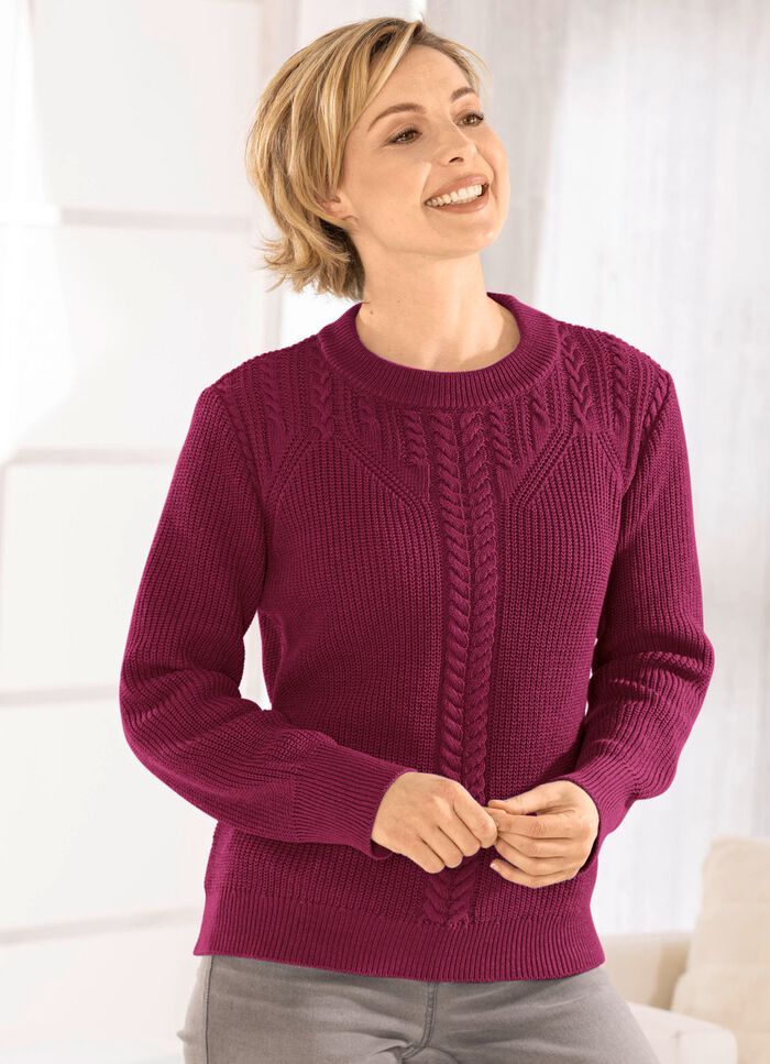 Pullover mit streckendem Strickmix 