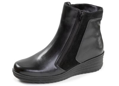 ELENA EDEN, gef&uuml;tterte Damen-Stiefeletten, Winterschuhe, Weite H, mit Lammfell 
