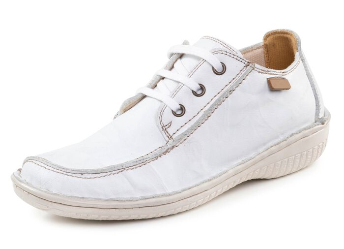 ELENA EDEN Schn&uuml;rschuh aus Nappaleder mit Knitter-Struktur 