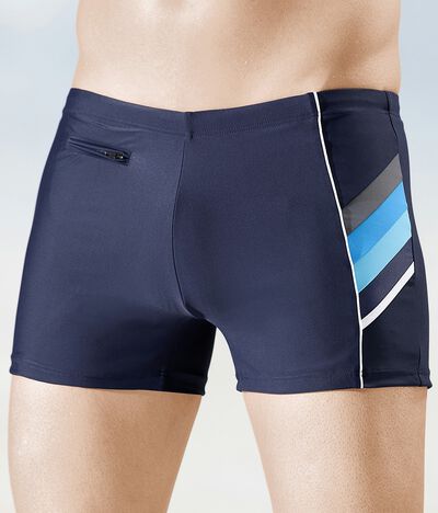 Naturana Badehose in h&ouml;herer Kastenform mit Rei&szlig;verschlusstasche 