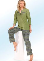 Zweierpack Schlafanz&uuml;ge mit Brusttasche und Knopfleiste 