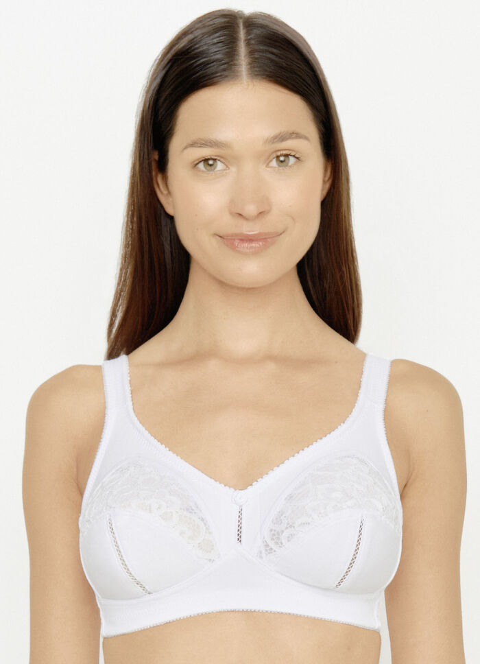 Zweierpack BH mit Spitzeneinsätzen 1X MARINE, 1X WEISS