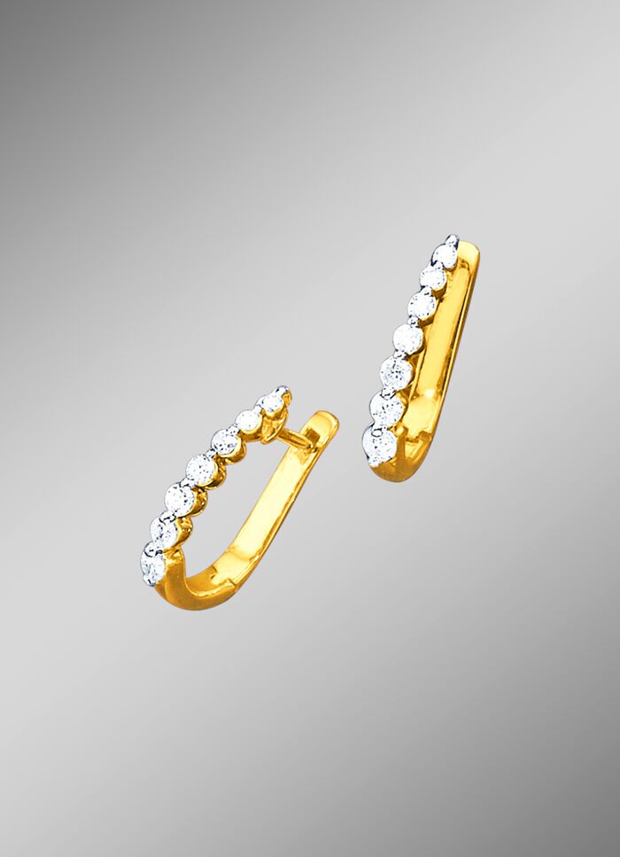 Wundervolle Klappcreolen mit Brillanten 