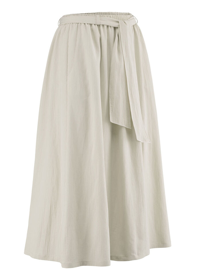 Rock mit Stoffbindeband BEIGE