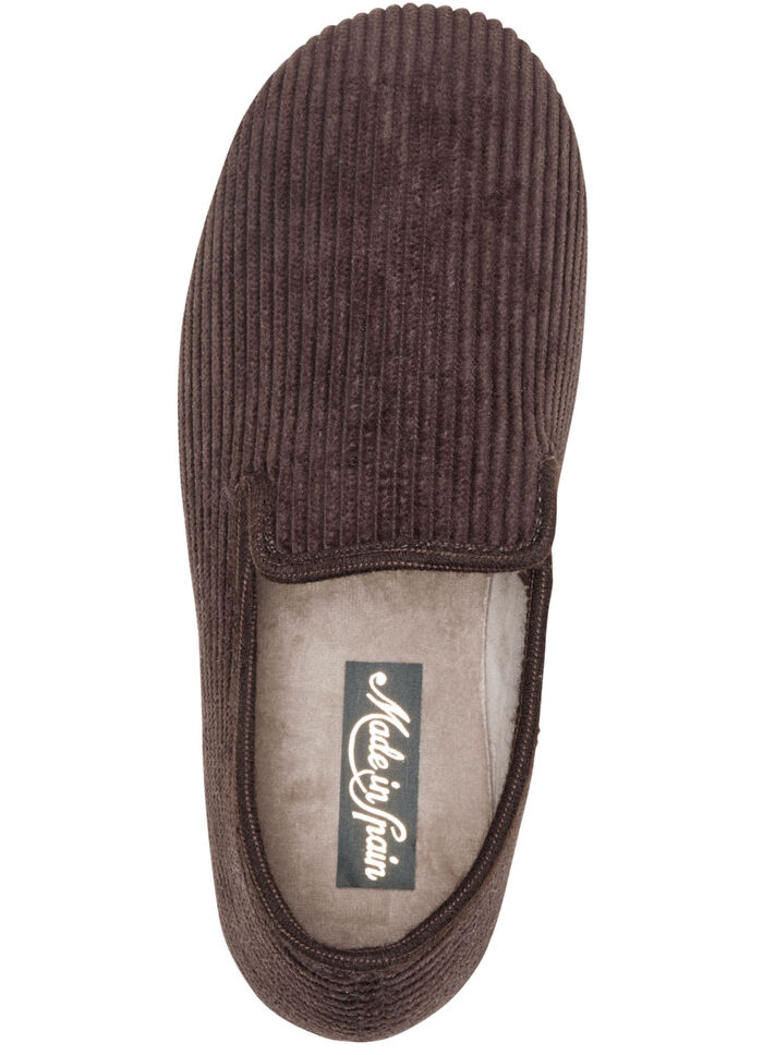 Textil-Hausschuh in Cord-Optik BRAUN