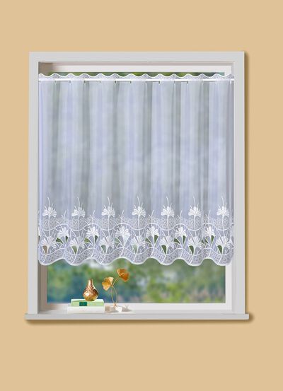 Kleinfenster-Store mit Ginko-Motiv 