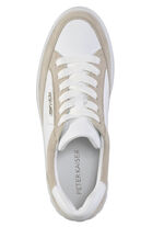 Peter Kaiser Schnür-Sneaker aus Nappa- und Veloursleder WEISS-BEIGE
