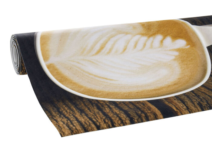 Küchenläufer Kaffeetassen, mit rutschhemmender Rückseite BRAUN