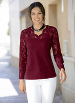 Shirt-Tunika mit Baumwolle BORDEAUX