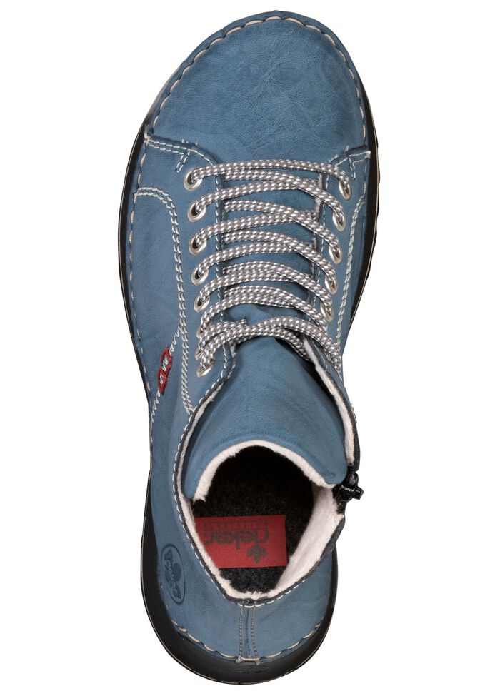 Rieker, sportive Damen-Boots, Winterschuhe, mit Rei&szlig;verschluss JEANSBLAU