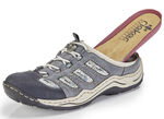 Rieker, klassische Damen-Clogs, mit Elastik-Zierschnürung JEANS-BEIGE