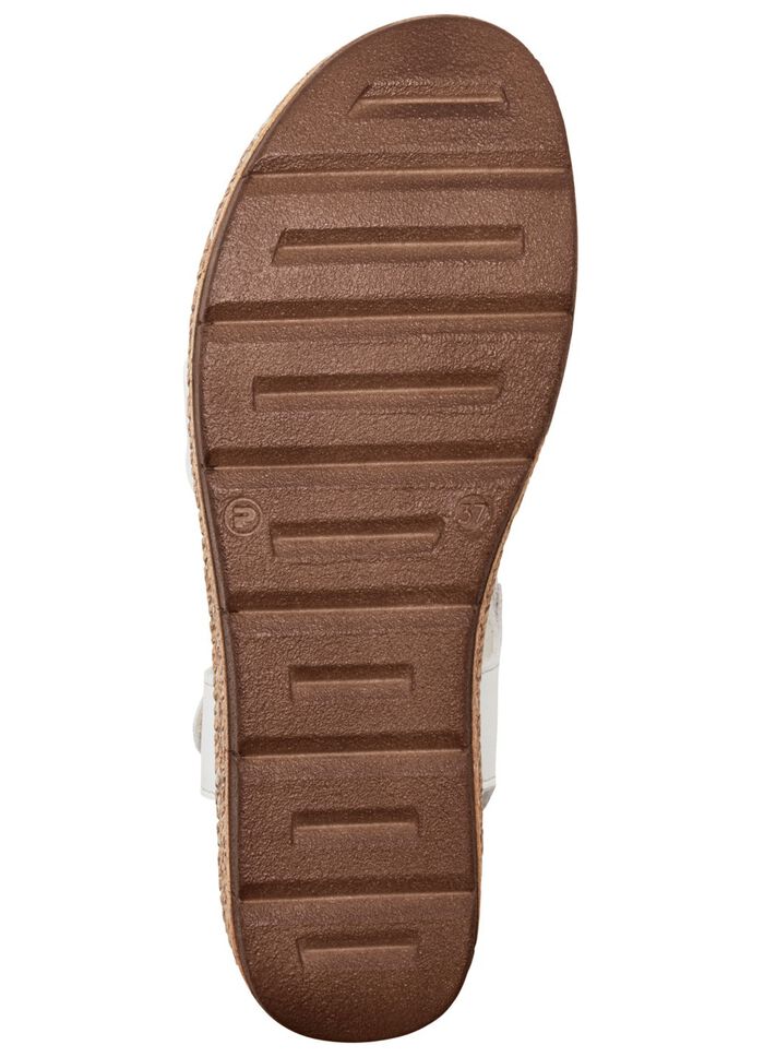 Andrea Conti Stegspangen-Sandale aus Rind-Nappaleder WEISS