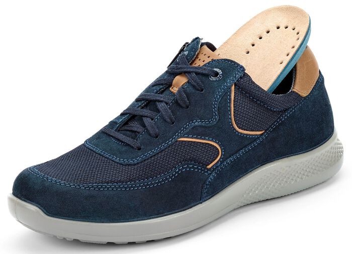 GINO GALANTE Schn&uuml;rschuh mit praktischem Innenrei&szlig;verschluss MARINE