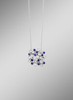 Hochwertiger Anhänger mit Safir und Brillanten 