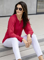Shirt-Tunika mit Elastan ROT