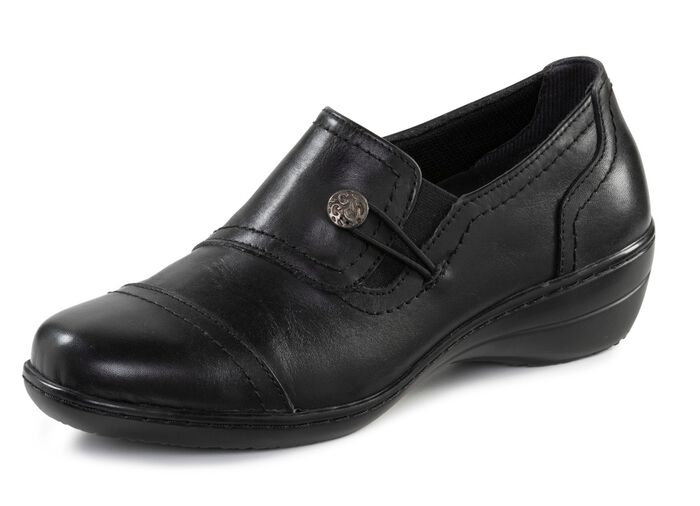 ELENA EDEN Slipper mit Metallschmuck SCHWARZ