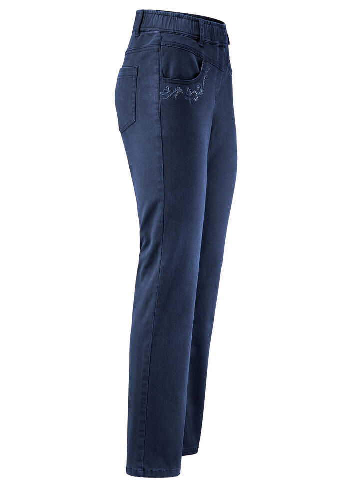 Hose mit funkelnden Glitzersteinchen DUNKELBLAU
