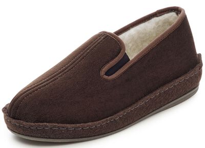 Gef&uuml;tterte Herren-Hausschuhe, mit Schurwolle 