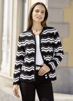 Strickjacke mit geflochtener Blende 