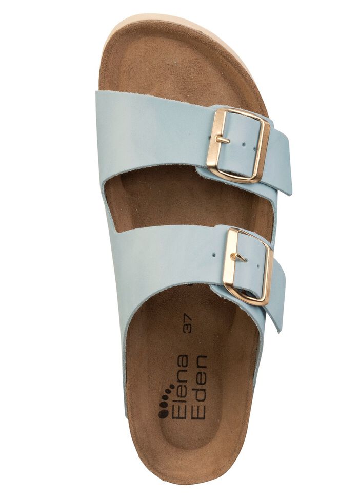 ELENA EDEN, bequeme Damen-Pantoletten, Weite H, mit Klettspange 