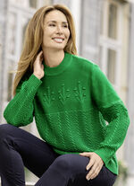 Pullover in Strukturmix GRÜN