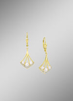 Ohrringe mit Zirkonia und Süßwasser-Zuchtperlen 