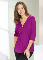 Shirt-Tunika mit Schmuck-Applikation BEERE