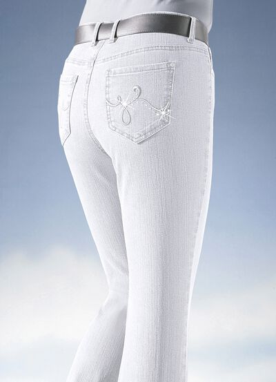 Jeans mit Strasssteinchen 