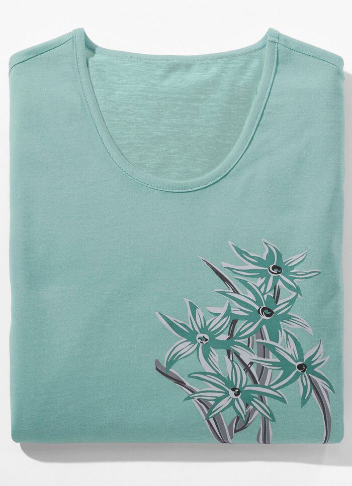 Nachthemd mit platziertem Druck und kurzen &Auml;rmeln 