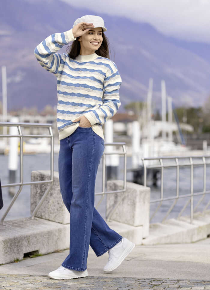 Pullover mit Wellenmuster 
