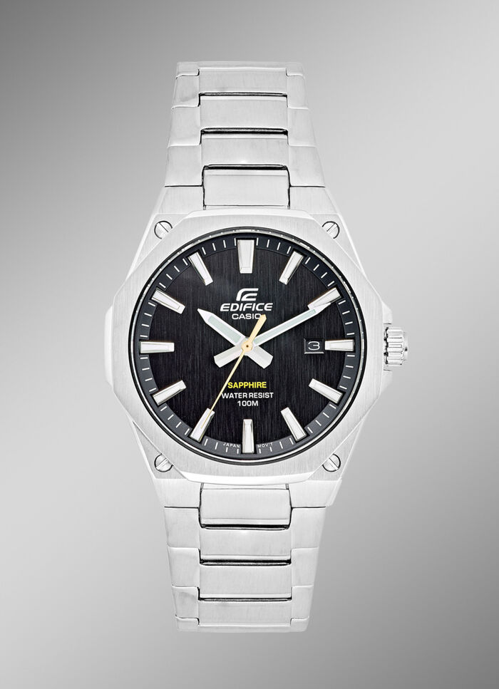 Casio-Quartz-Herrenuhr mit Edelstahlband 