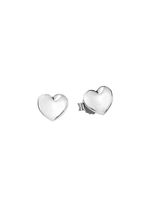Zeitlos elegante Herz-Ohrstecker aus Silber 925/- fein 