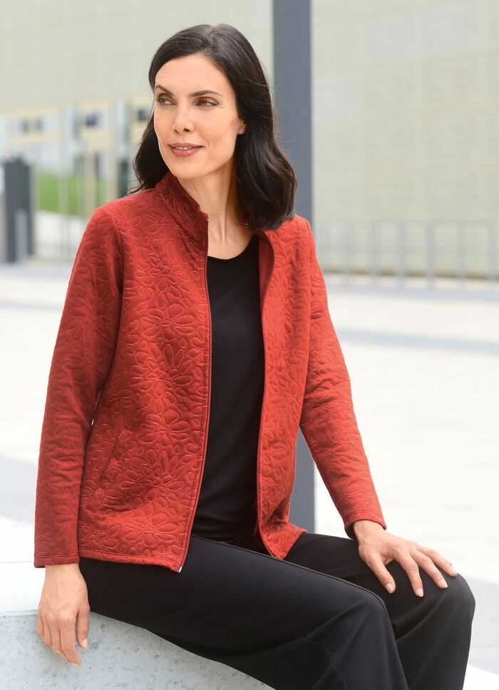 Shirtjacke mit durchgehendem Reißverschluss 