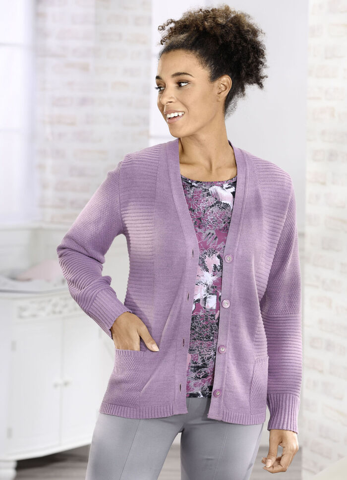 Strickjacke in Strukturmix ALTROSA MELIERT