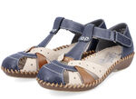 Rieker Sandale in schickem Dessin MARINE-BEIGE-COGNAC