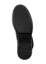 Waldl&auml;ufer Schn&uuml;r-Bootie mit effektvollen Glitzer-Steinchen SCHWARZ