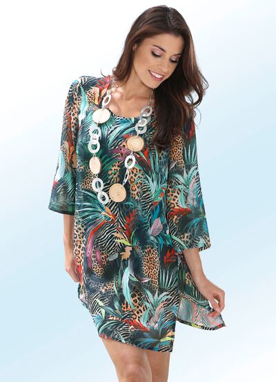 Comodo Tunika mit farbbrillantem Druckdessin 