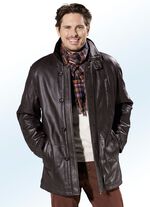 Lederjacke mit Reißverschluss-Doppeltaschen BORDEAUX