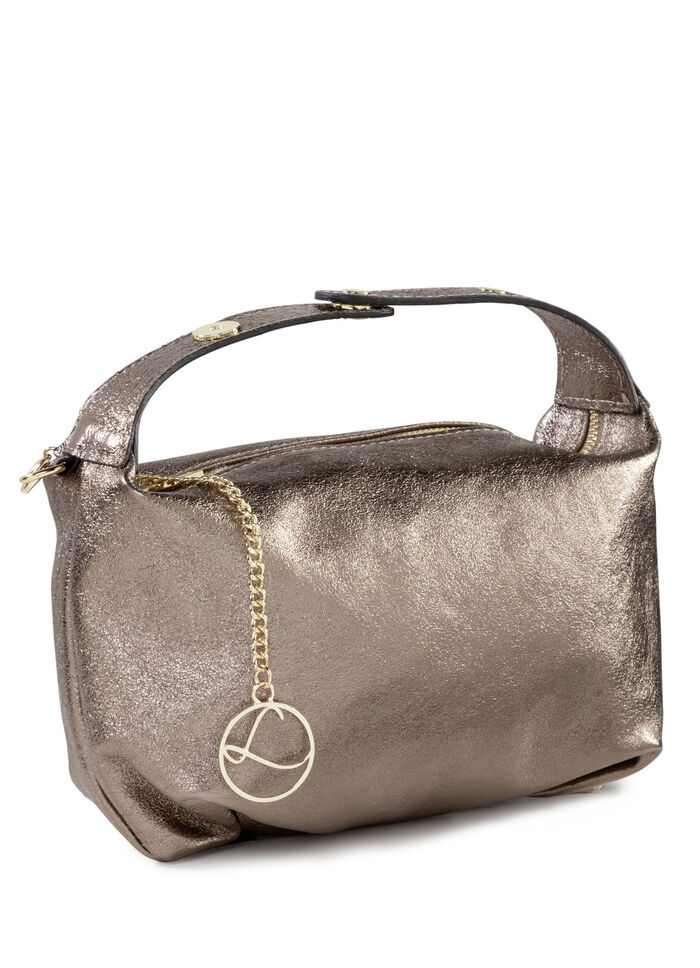 Laurina Tasche aus genarbtem Kalb-Nappaleder BRONZE