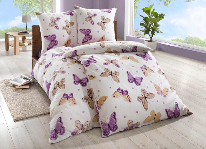 Renforc&eacute; Bettw&auml;sche-Garnitur von Dobnig VIOLETT