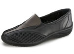 ELENA EDEN, bequeme Damen-Slipper, Weite G, mit herausnehmbarem Fußbett SCHWARZ-BRONZE
