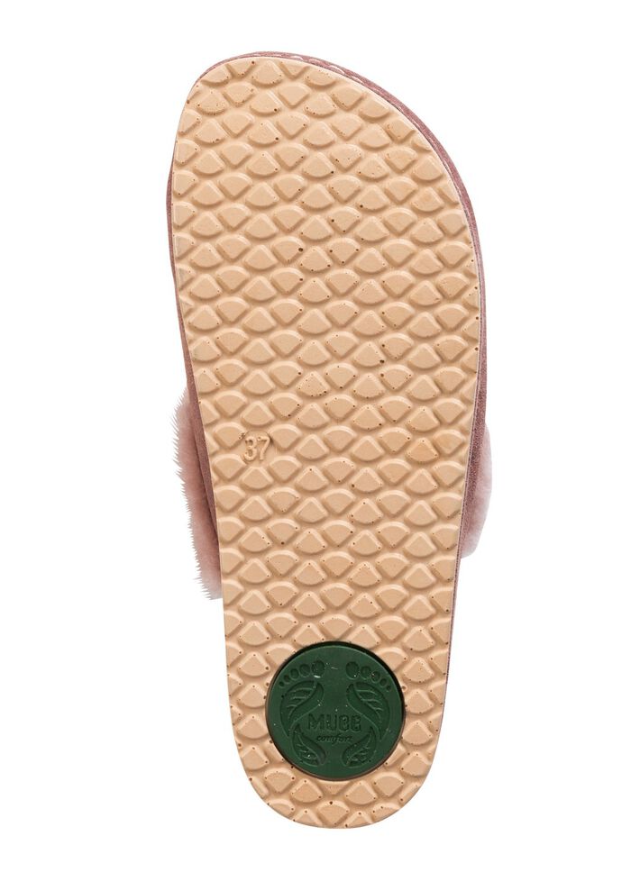 Mubb, warme Damen-Hausschuhe, Weite H, mit Lammfell ALTROSA