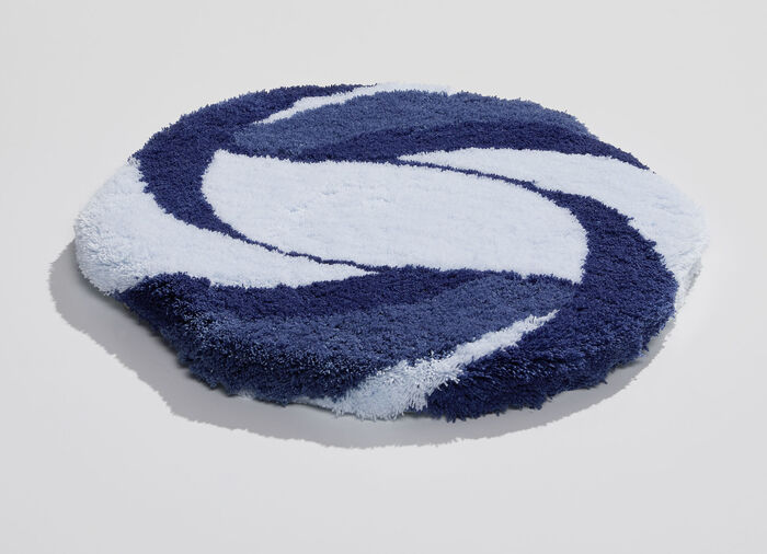 Barfußweiche Badvorleger von Kleine Wolke BLAU