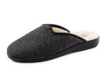 Textil-Pantoffel mit Warmfutter aus reiner Wolle ANTHRAZIT