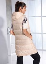 Funktions-Longweste mit fester Kapuze CHAMPAGNER