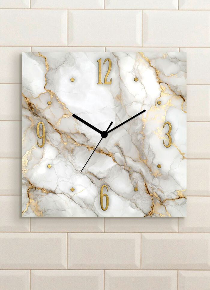 Wanduhr in Marmor-Optik 